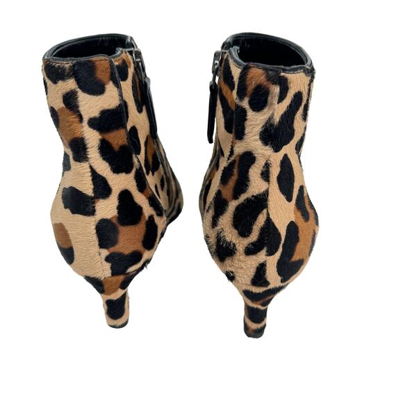 AQUATALIA Marilisa Leopard Weatherproof Genuine Calf Hair Heel Bootie Size 6 - Picture 6 of 9